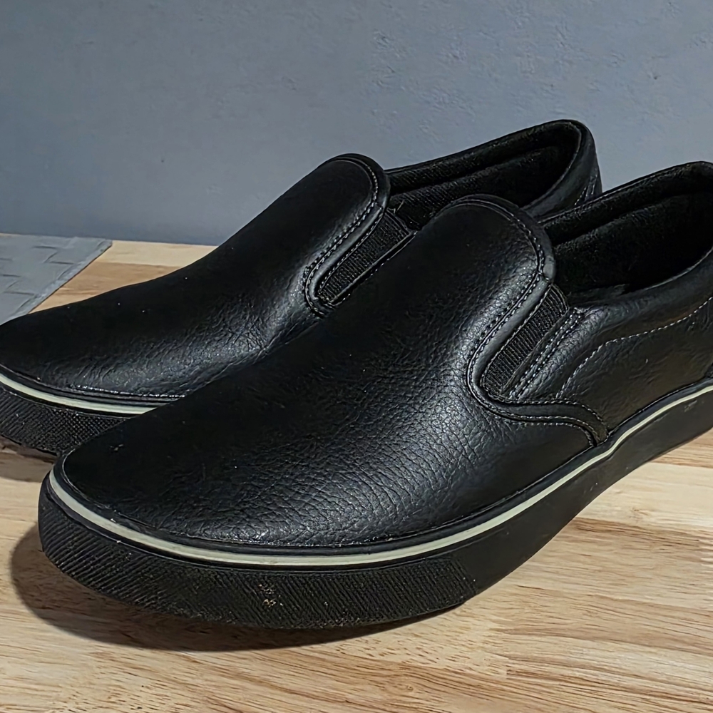 Tredsafe Black Slip Resistamt Unisex Slip On Shoe